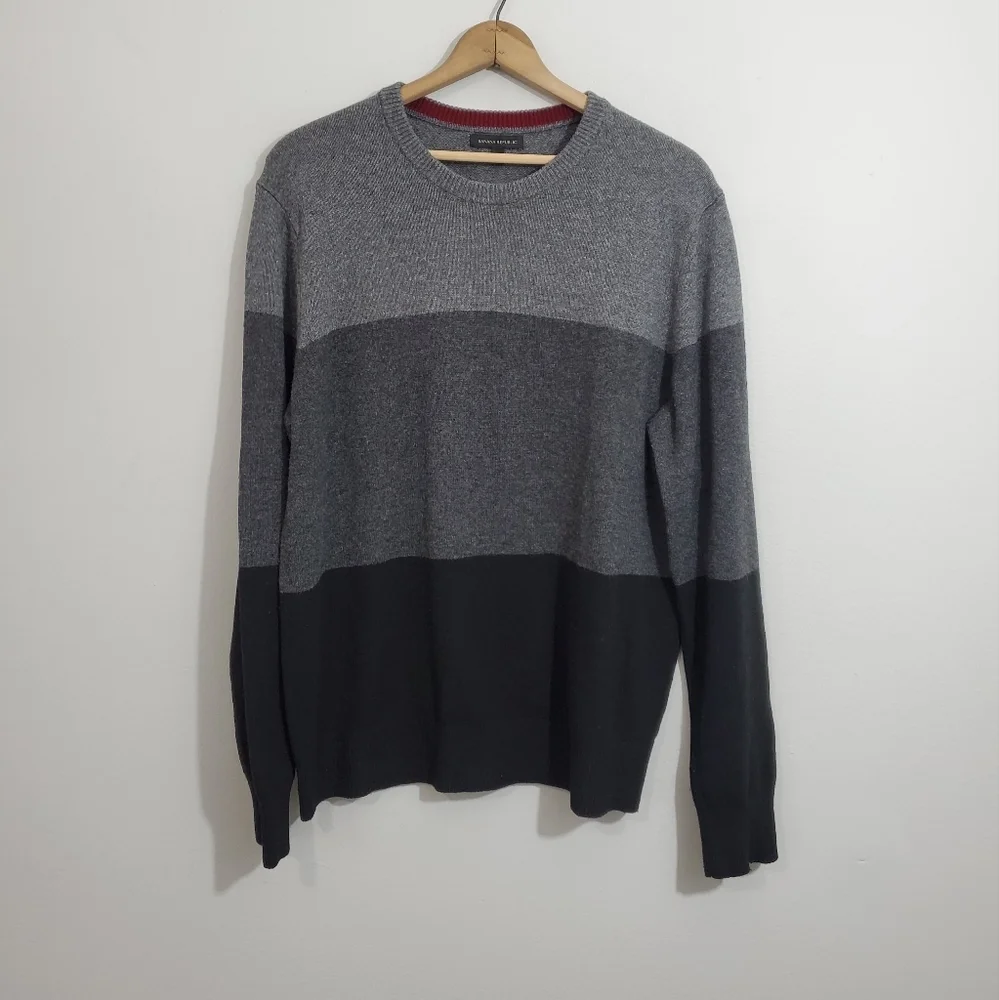 Banana Republic Colorblock Merino Wool Sweater